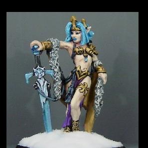 Female Warrior by blue moon miniatures by bluemoonminiatures