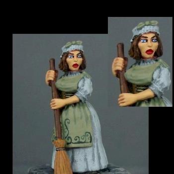 Townsfolk - woman sweeping by blue moon miniatures by bluemoonminiatures