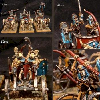 Tomb Kings:  Chariots by darkartminiatures