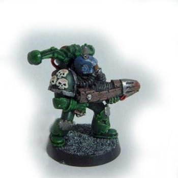 Plague Marine with plasmagun by Qaz