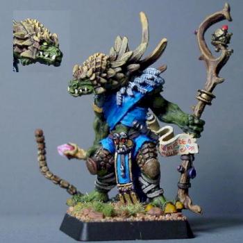 Female Lizard Shaman by blue moon miniatures by bluemoonminiatures