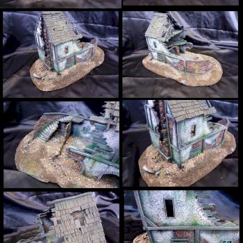 scratchbuilt damaged house by Kilvo666