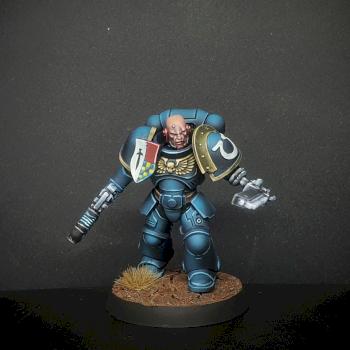 Ultramarines Primaris Assault Intercessor sergeant conversion by risk0