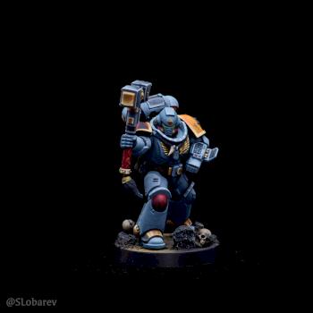 Space Wolves intercessor sergeant with power hammer by El Sabel