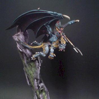 Dark Elf Beastmaster on Manticore by Yaki