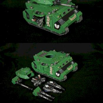 Dark Angels Predator Anihilator/Destructor Tank by Lemartes