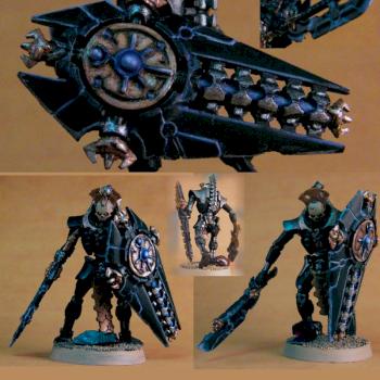 Necron Triarch Lychguard with Hyperphase Sword & Dispersion Shield by kathrynloch