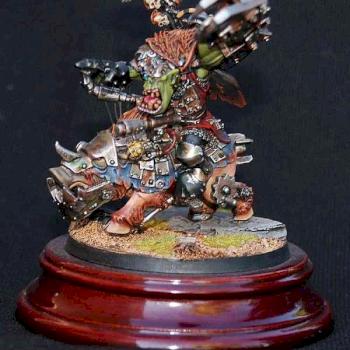 Ork Warboss on cyber-boar by Jerodez