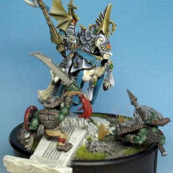 High Elf Lord vs Orcs diorama. by tentoone