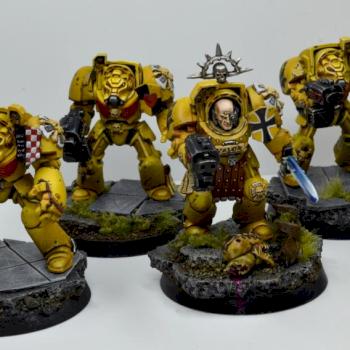 Black Reach Imperial Fist Terminator Squad by Patchoro