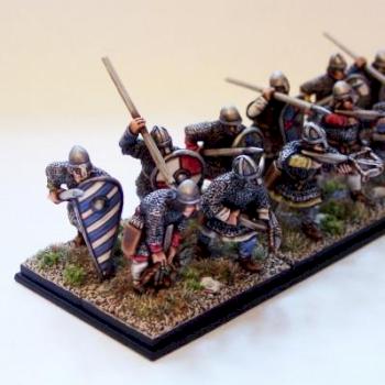 Perry Miniatures, Italo Norman spearmen and Xbow by JTY