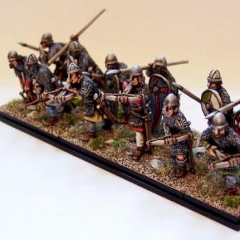 Perry Miniatures, Italo Norman spearmen and Xbow by JTY