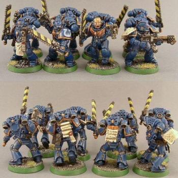 Ultramarines squad 2nd company by darkartminiatures