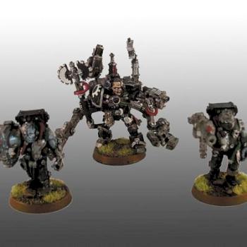 Iron Hands Iron Father and Servitor Retinue by Braveheart712