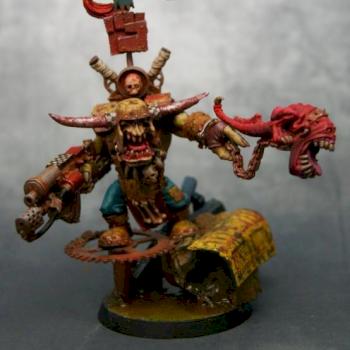 Ork Warboss with Attack Squig by Beefjerky