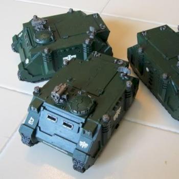 Dark Angels Rhino APC Squadron by cygnus46