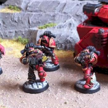 Blood Angels Space Marines - tactical squad by Karrandras