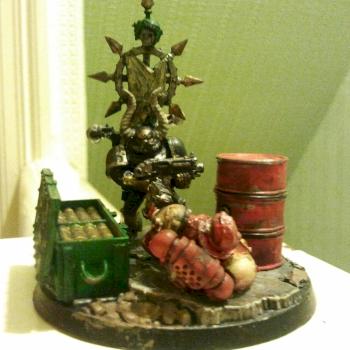 Diorama Featuring Fallen Blood Ravens Brother and Chaos Space Marine by Chris Thompson