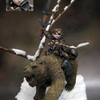 Ursula Female Dwarf Bear Rider Captain by Machines Are Us