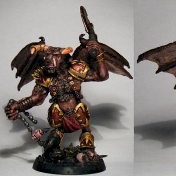 Tauren Khorne Daemon Prince by Spittle72