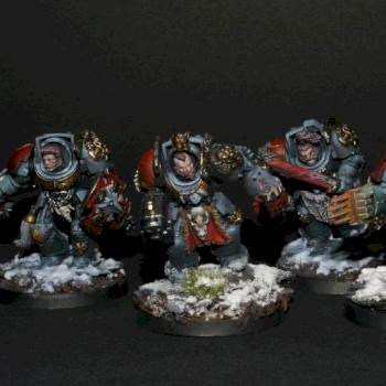 Space Wolves Terminator Squad by Darkezekiel