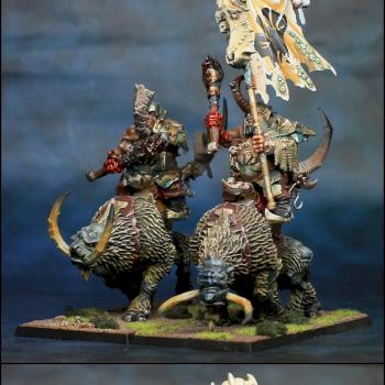 Ogre Kingdoms Mournfang Cavalry by lono