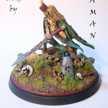 Wood elves: wood elf lord with great weapon (reost) by aman