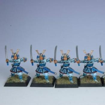 Painted Crane Swordsmen 2 Clanwar L5R by Audiovore