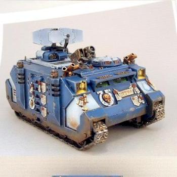 Ultramarine Damocles Command Rhino by darkartminiatures