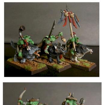 Warhammer Goblin Wolf Riders (1st row) by Rowena1066