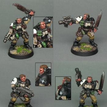 Space Marine Black Templar Scouts by GriffinPainting