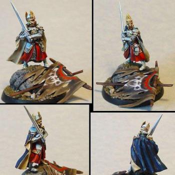 LOTR Elendil on sculpted base and banner by James by Wappellious