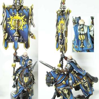 Bretonnian Battle Standard Bearer by kenf