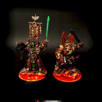 Warhammer 40.000 Belial Iron Master Of Deathwing 1st Company Dark Angels and Barachiel Sergeant Deat by Hexagone Club