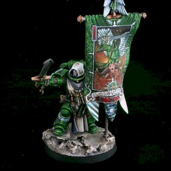 DARK ANGELS PRIMARIS ANCIENT BEARING THE STANDARD OF RETRIBUTION by bevulf