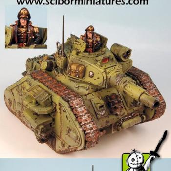 Warhammer 40K Imperial Guard Leman Russ with Commissar by Scibor