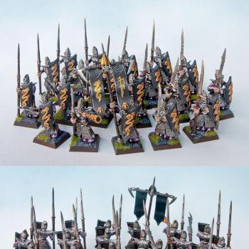 Dark Elf spearmen by vamsi