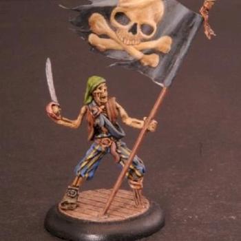 Undead Pirate w Jolly Roger by blackfly