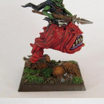 Night Goblin Boss on Giant Squig by Treevill