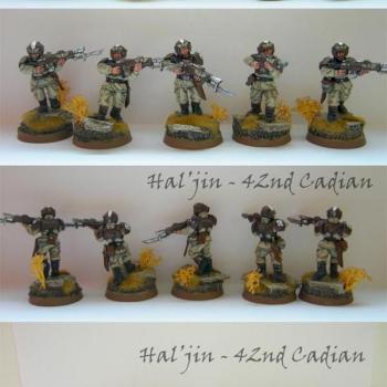 Imperial Guard Conscript Platoon - Badlands scheme by Haljin