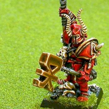 Khorne Battle Standard Bearer by jesseoa