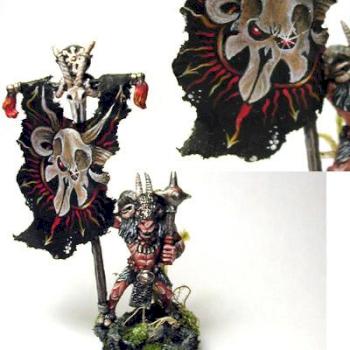 Chaos beastmen standard bearer by andreamangoni