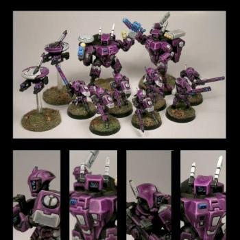 Tau Fire Warriors & XV8 Battle Suits by Vic Mackey