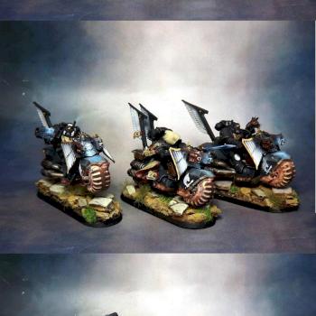 Dark Angels Ravenwing Bike Squad by Brovatar