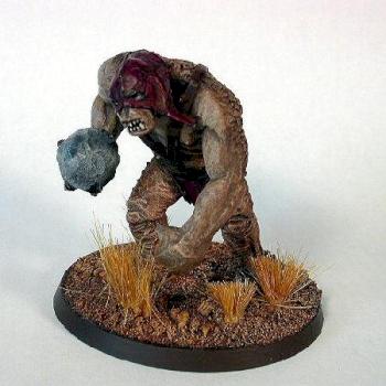 mordor troll with bowling ball by darkrealm miniatures