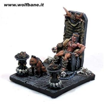 Barbarian King on throne by Wolfbane