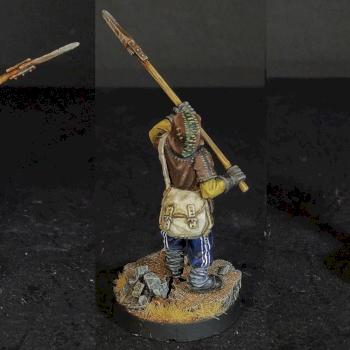 Thug with spear for Gang of Wastelanders Afterglow Miniature Game. by Arekarkadiusz