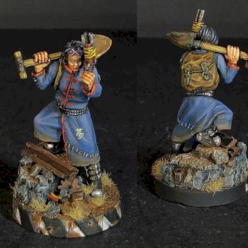 Looter NIP girl from Gang of Wastelanders Afterglow Miniature Game. by Arekarkadiusz