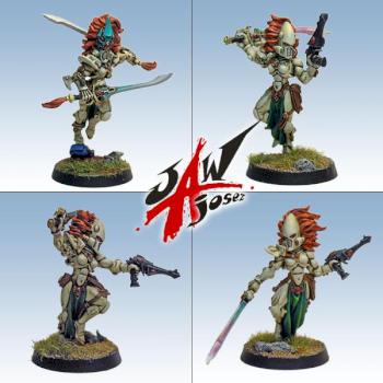 new eldar howling banshees by josez