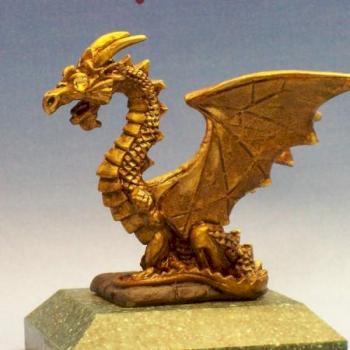 Bronze dragon gargoyle by StillLifeMiniatures